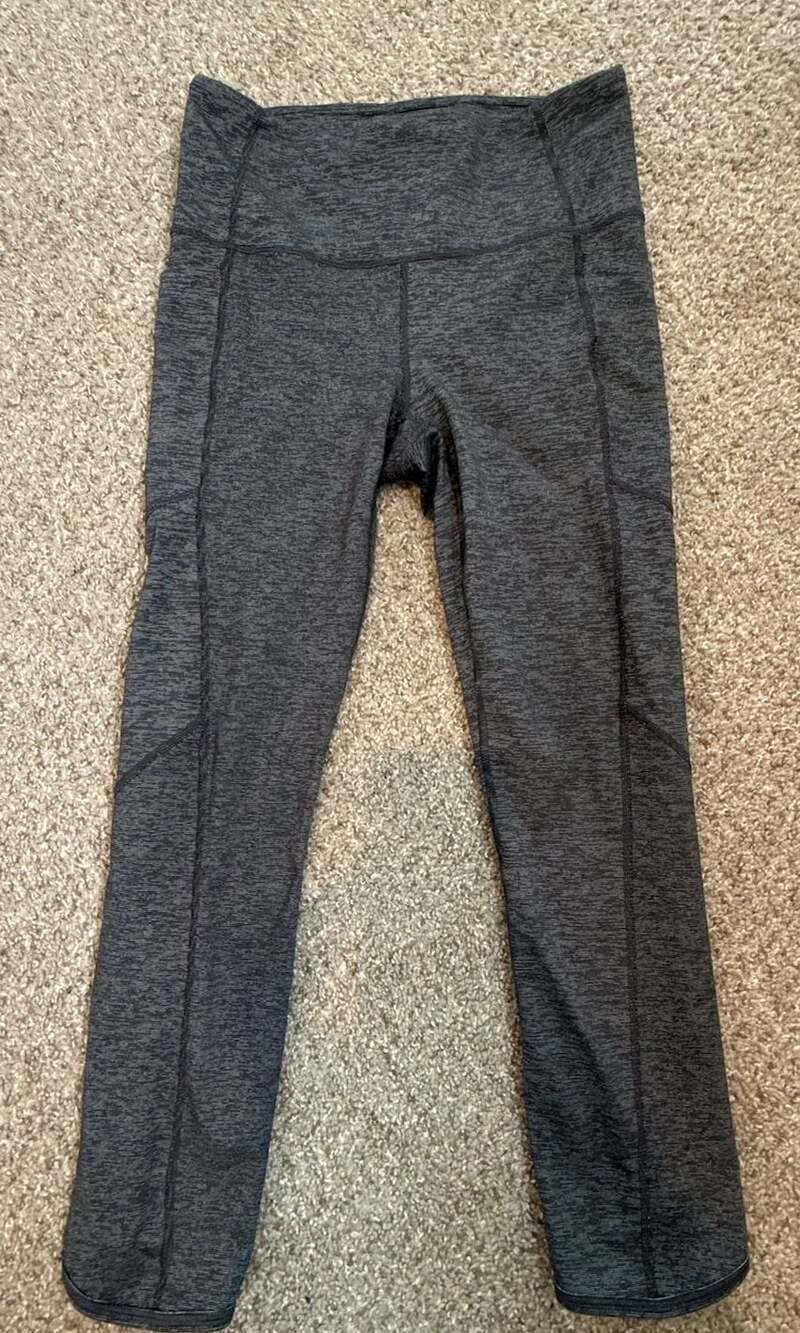 Athleta Gray Heathered Athletic Leggings Size S